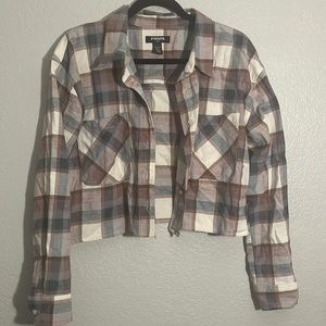 RSQ cropped flannel